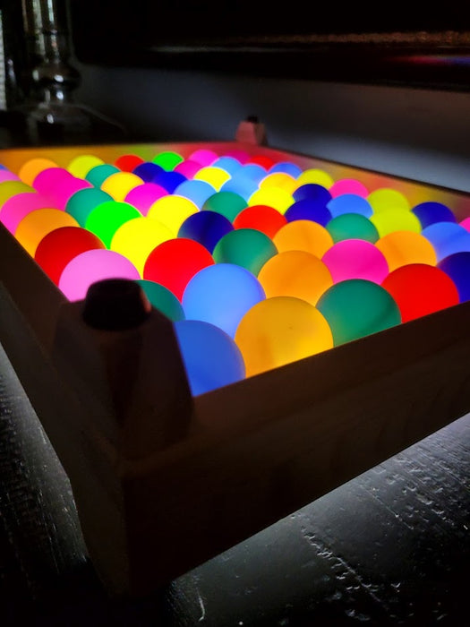 Sensory Glow Station- Dual-Purpose LED Pegboard & Tabletop Light Box, Fits 16" X 12" Light Pad | Play for Autism ADHD Senior Memory Care