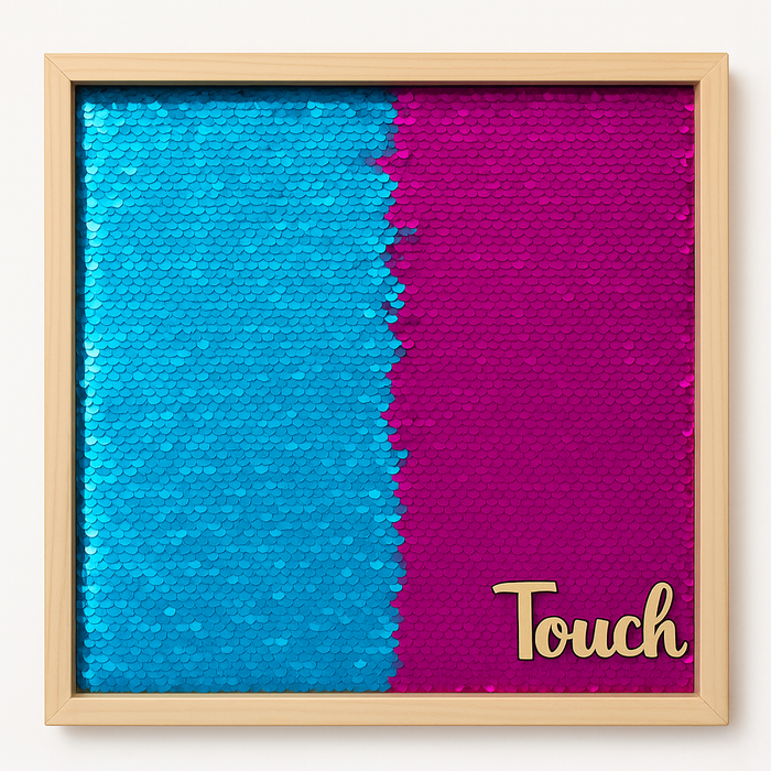 Sensory Board with Reversible Flip Sequins "Mermaid Fabric"