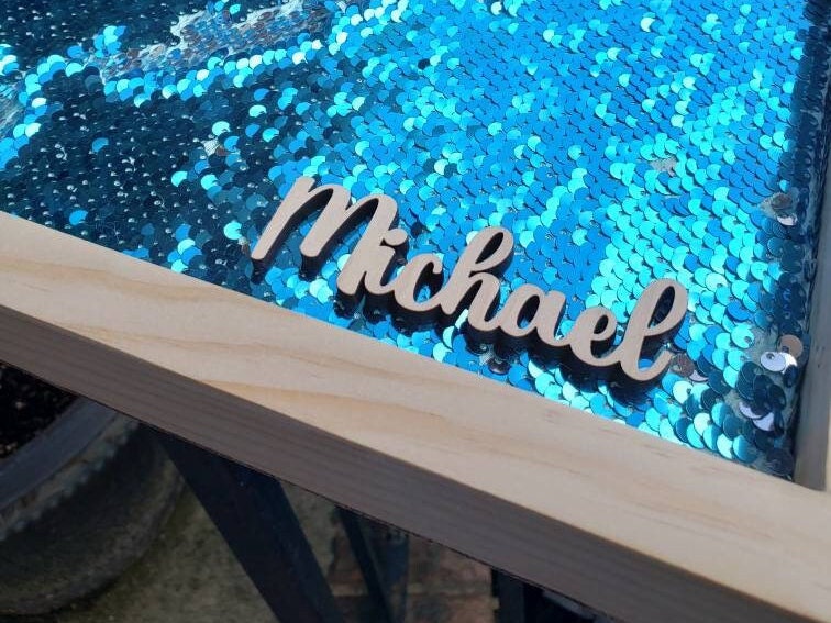 Sensory Board with Reversible Flip Sequins "Mermaid Fabric"