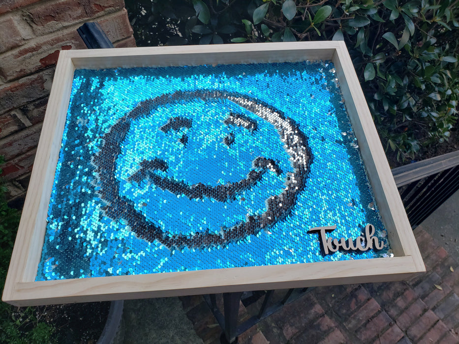Sensory Board with Reversible Flip Sequins "Mermaid Fabric"
