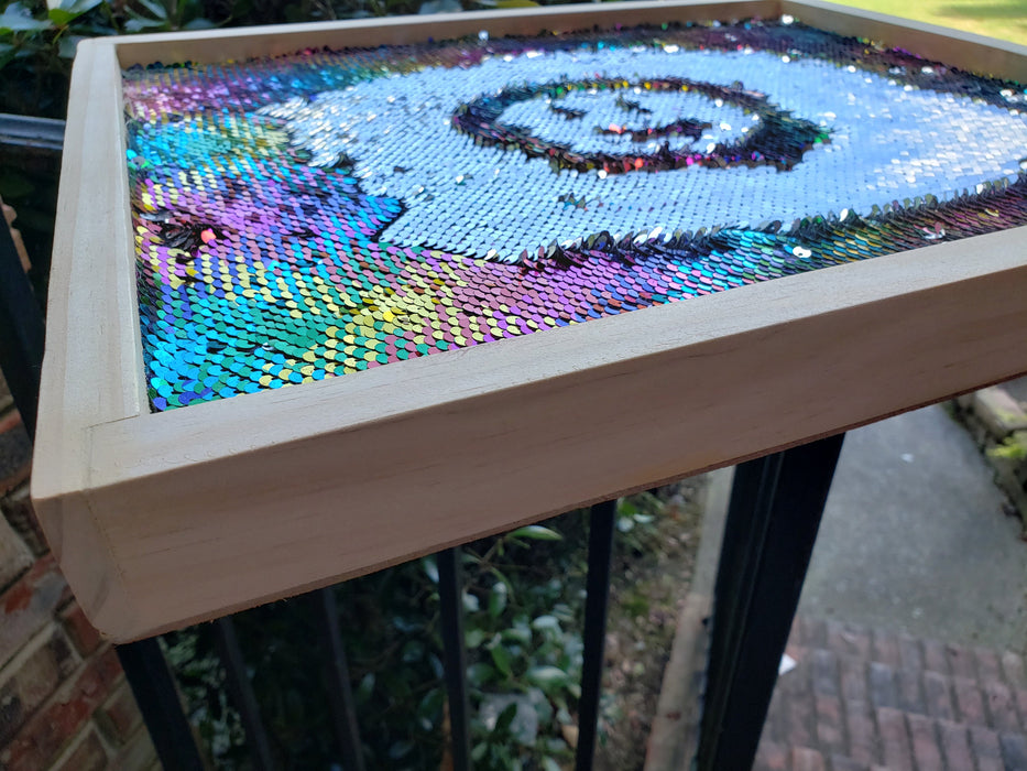 Sensory Board with Reversible Flip Sequins "Mermaid Fabric"