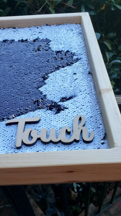 Sensory Board with Reversible Flip Sequins "Mermaid Fabric"