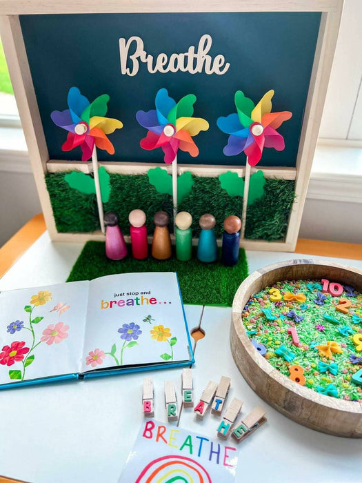 Pinwheel Sensory Board – “Breathe”