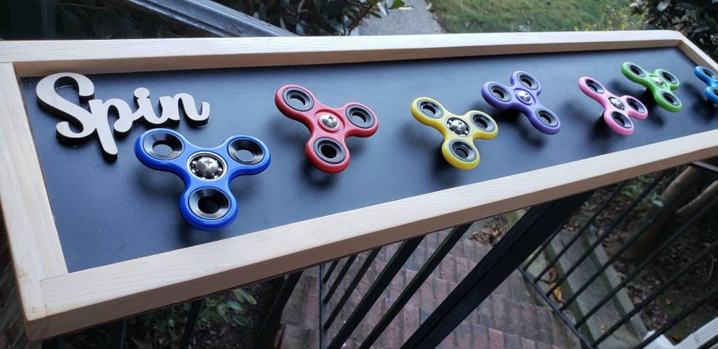 Extra Long Fidget Spinner Sensory Board | Horizontal or Vertical Mount