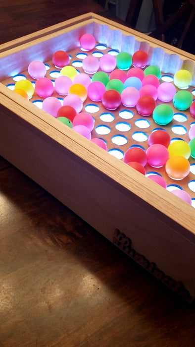 Light Table with Giant Colored Pegs and Glowing Balls -LED Light Table - Giant Lite bright, Giant Light Bright, Sand Tray- Sensory Table